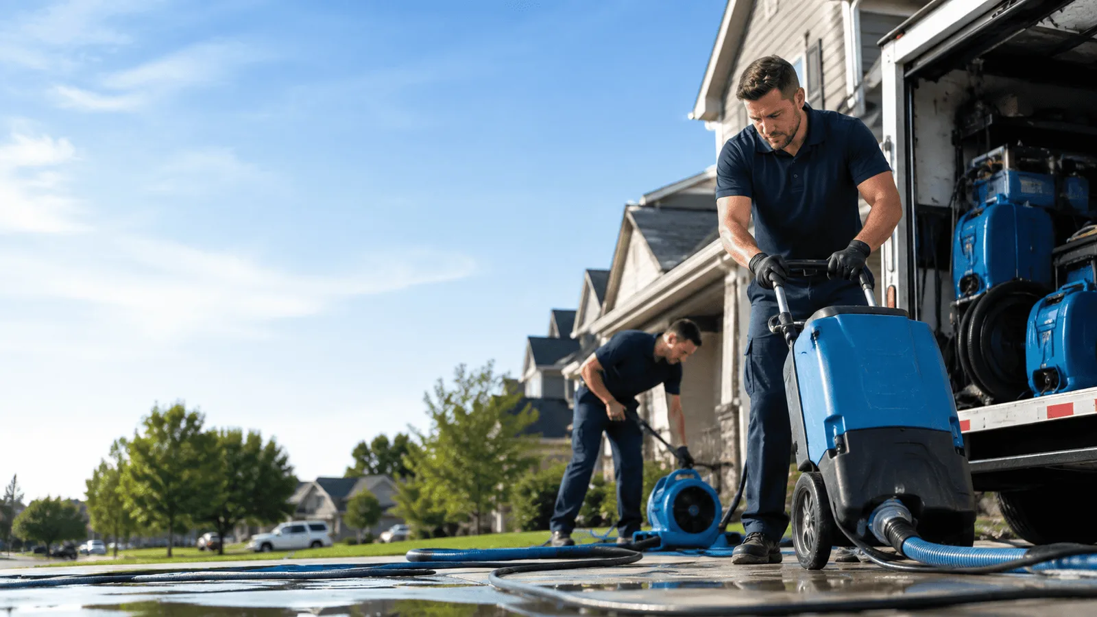 Dehumidification being performed in Preston Park, PA